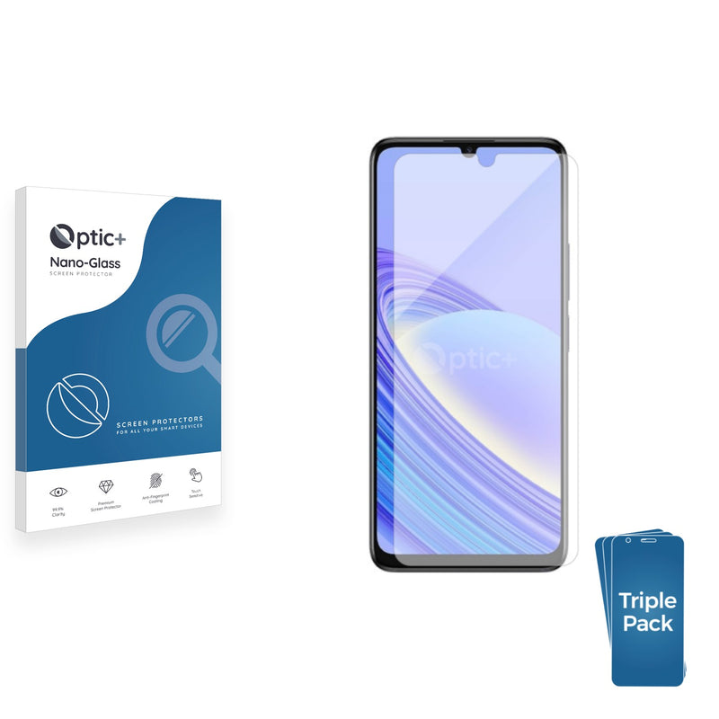 3pk Optic+ Nano Glass Screen Protectors for TCL 40 SE