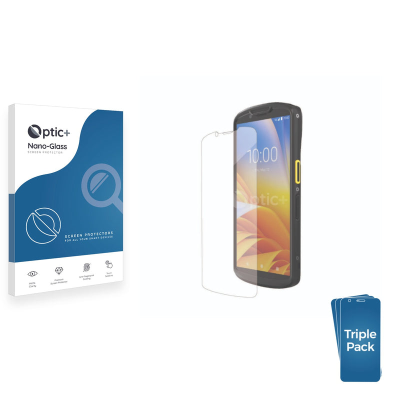 3pk Optic+ Nano Glass Screen Protectors for Zebra TC58e