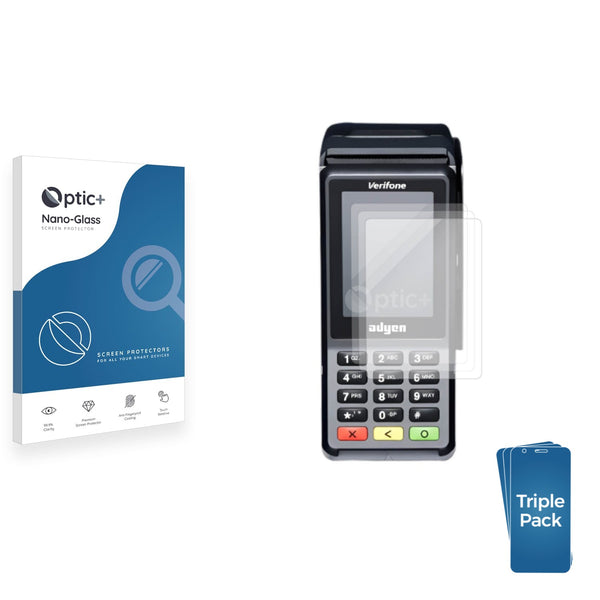 3-pack of Nano Glass screen protectors for Adyen V400c Plus