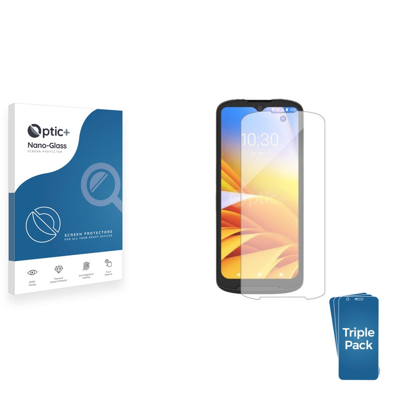 3pk Optic+ Nano Glass Screen Protectors for Zebra TC15