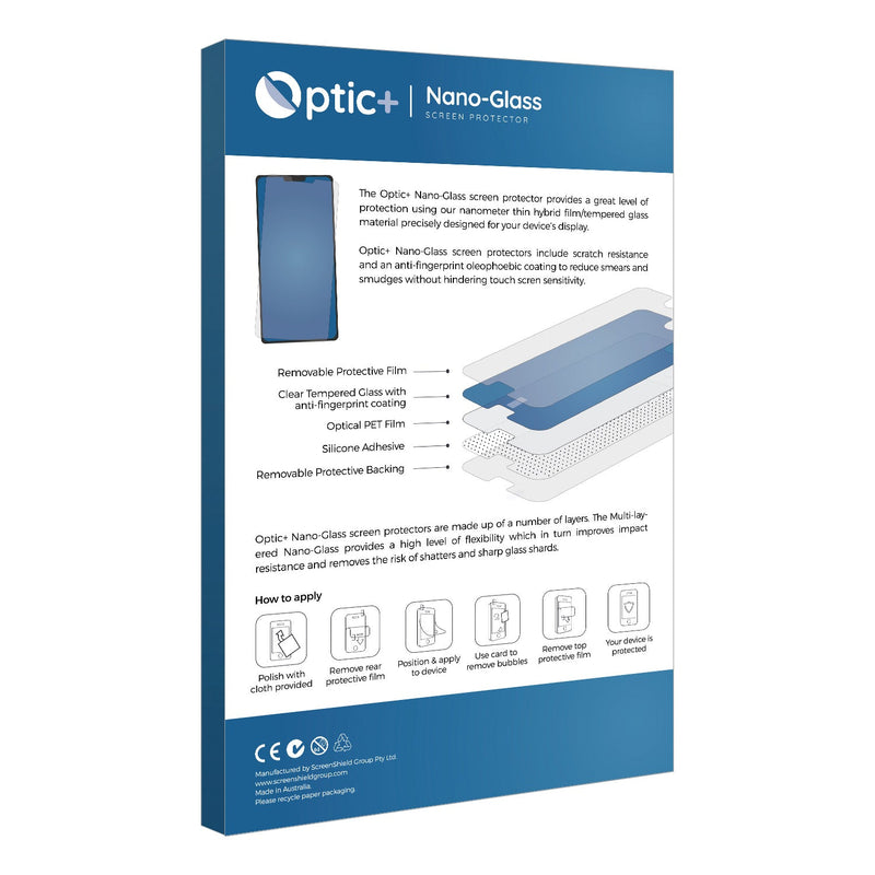 3pk Optic+ Nano Glass Screen Protectors for ACCUD Digital Coating Thickness Guage