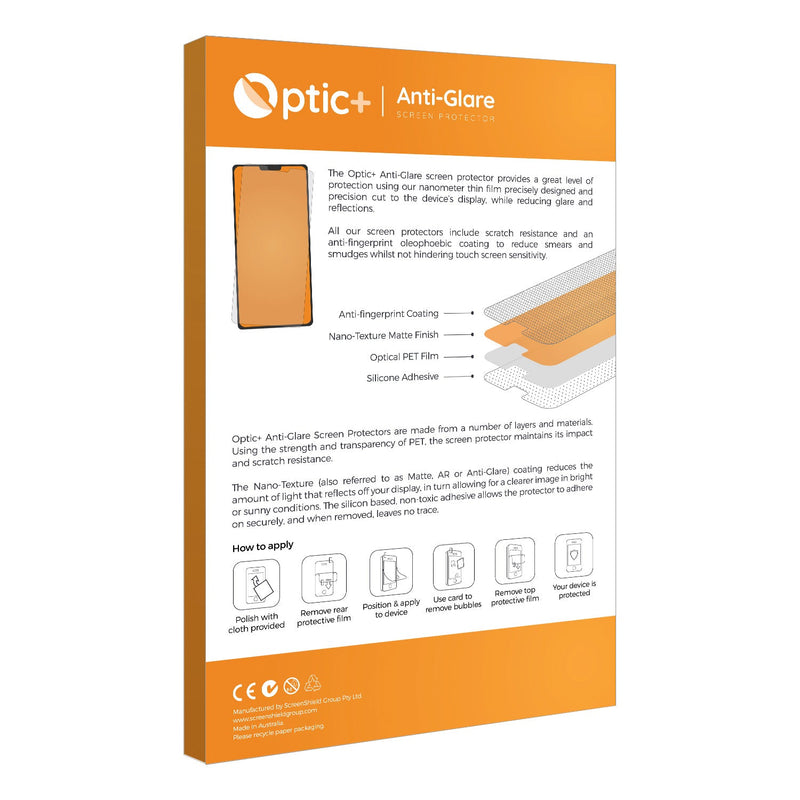 Optic+ Anti-Glare Screen Protector for Owon HDS 200 Series
