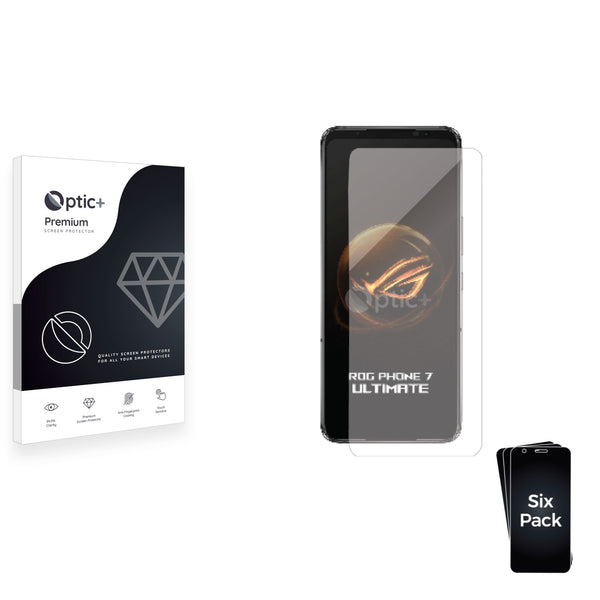 6pk Optic+ Premium Film Screen Protectors for Asus ROG Phone 7