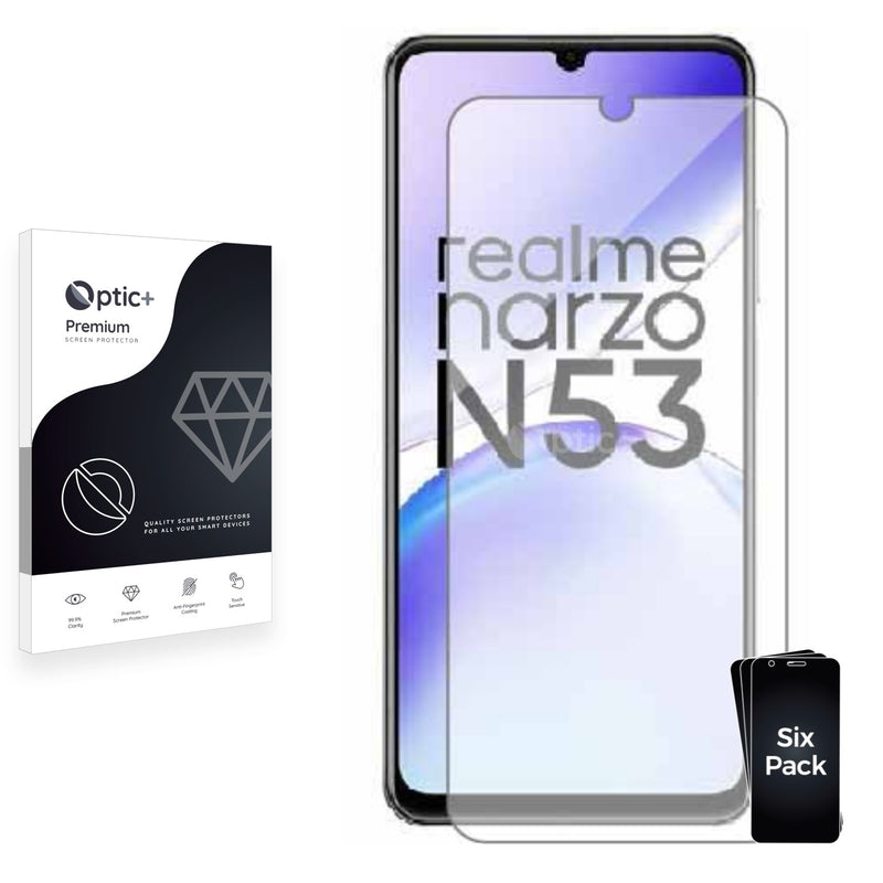 6pk Optic+ Premium Film Screen Protectors for realme Narzo  N53