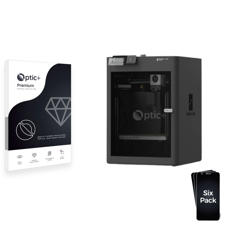 6pk Optic+ Premium Film Screen Protectors for Bambu Lab P1S 3D Printer