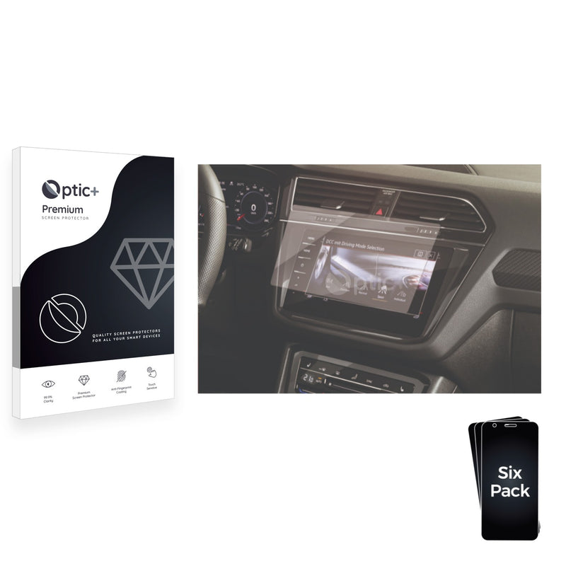 6pk Optic+ Premium Film Screen Protectors for Volkswagen Tiguan Allspace 2019 Discover Pro 9.2 2019