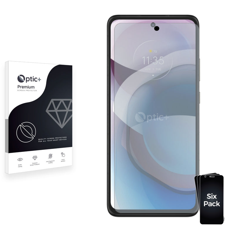 6pk Optic+ Premium Film Screen Protectors for Motorola One 5G UW Ace