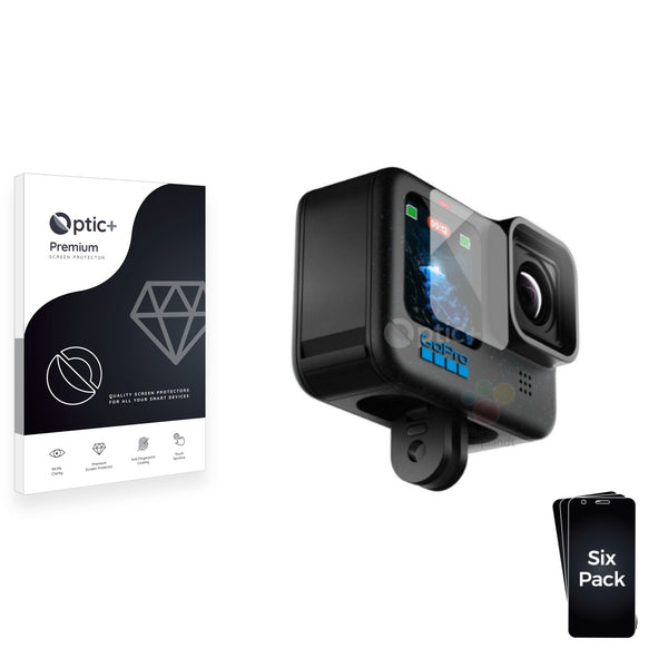 6pk Optic+ Premium Film Screen Protectors for GoPro Hero 12 Black