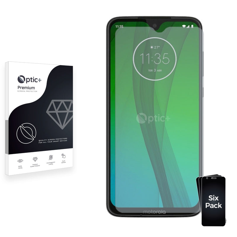 6pk Optic+ Premium Film Screen Protectors for Motorola Moto G7 Plus