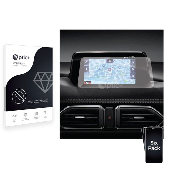 6pk Optic+ Premium Film Screen Protectors for Mazda CX5 2017 Infotainment System