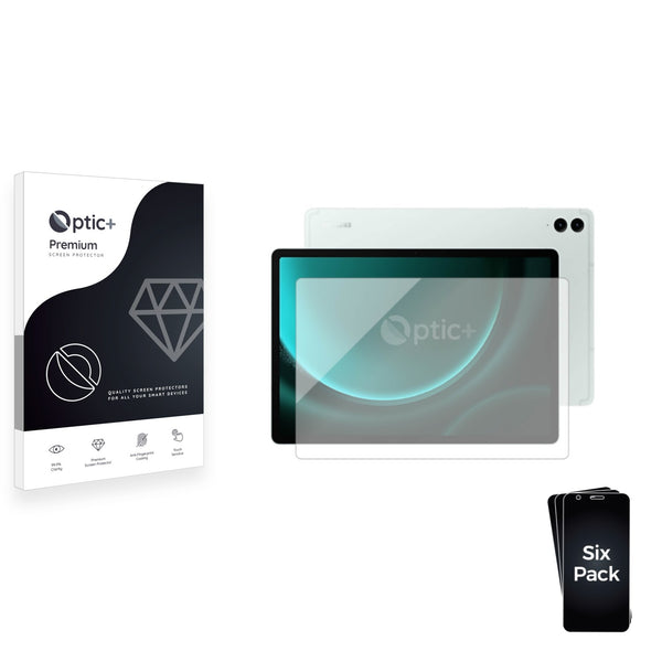 6pk Optic+ Premium Film Screen Protectors for Samsung Galaxy Tab S9 FE+