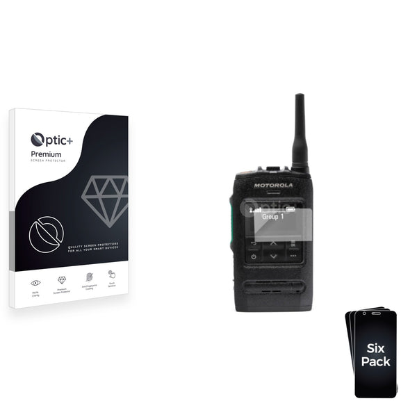 6pk Optic+ Premium Film Screen Protectors for Motorola ST7500 Compact Tetra Radio