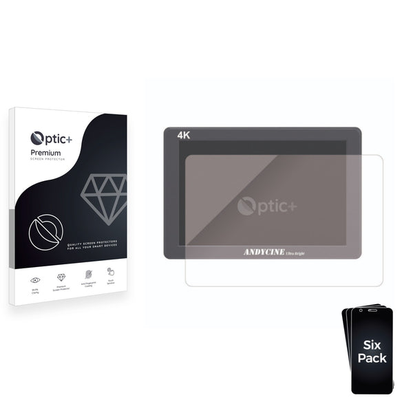 6pk Optic+ Premium Film Screen Protectors for ANDYCINE X7 7" Monitor