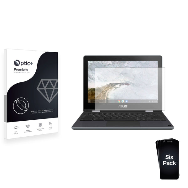 6pk Optic+ Premium Film Screen Protectors for ASUS Chromebook Flip C214MA (Non-Touch)