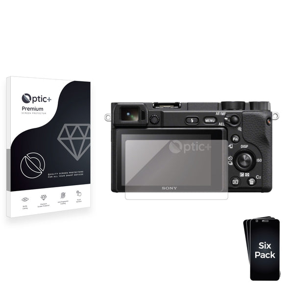 6pk Optic+ Premium Film Screen Protectors for Sony Alpha 6400