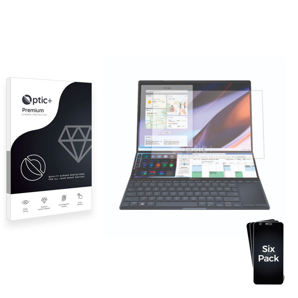 6pk Optic+ Premium Film Screen Protectors for ASUS ZenBook Pro 14 Duo OLED UX8402
