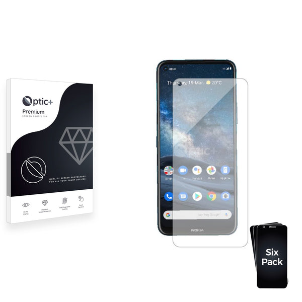 6pk Optic+ Premium Film Screen Protectors for Nokia 8.3