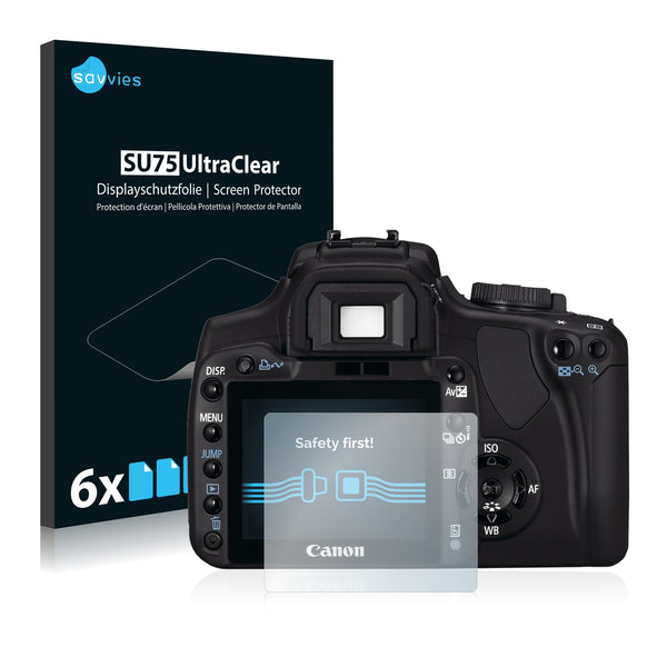 6x Savvies SU75 Screen Protector for Canon EOS 400D