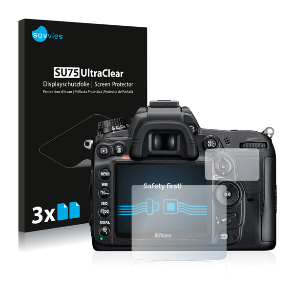 6x Savvies SU75 Screen Protector for Nikon D7000