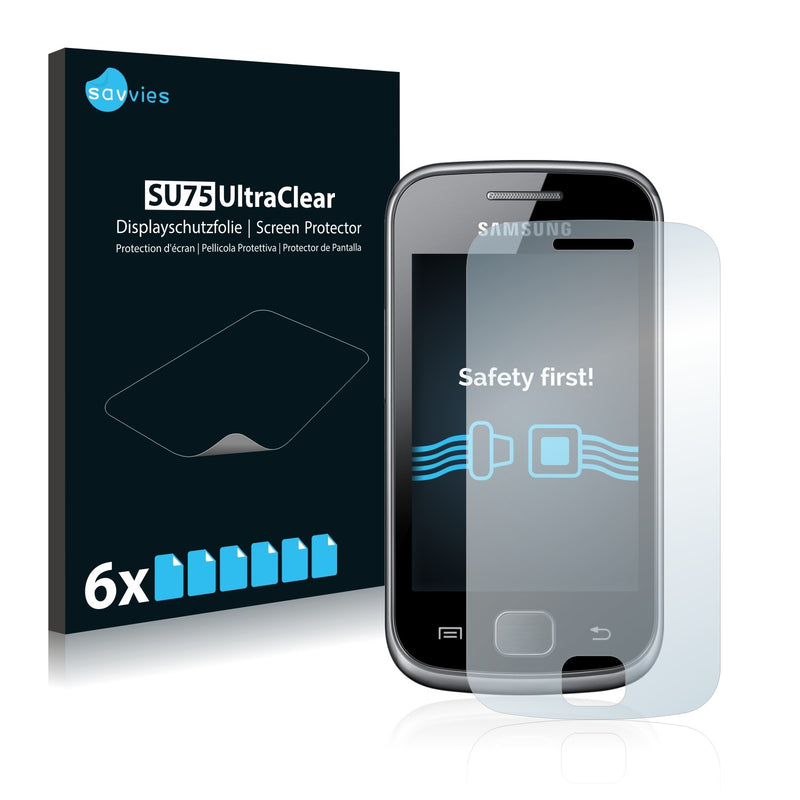 6x Savvies SU75 Screen Protector for Samsung Galaxy Gio S5660