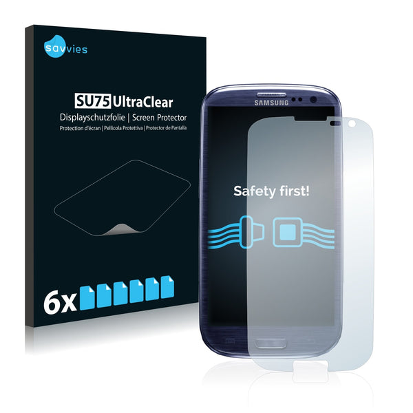 6x Savvies SU75 Screen Protector for Samsung Galaxy S3 I9300