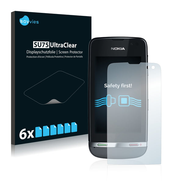 6x Savvies SU75 Screen Protector for Nokia Asha 311