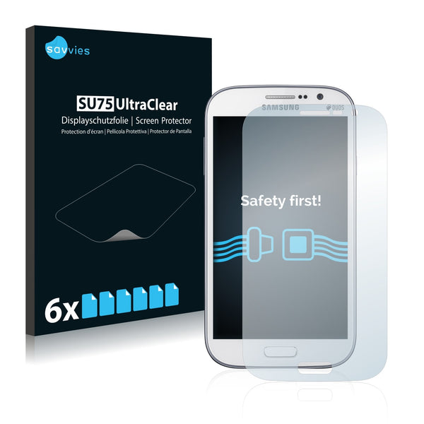 6x Savvies SU75 Screen Protector for Samsung Galaxy Grand I9080
