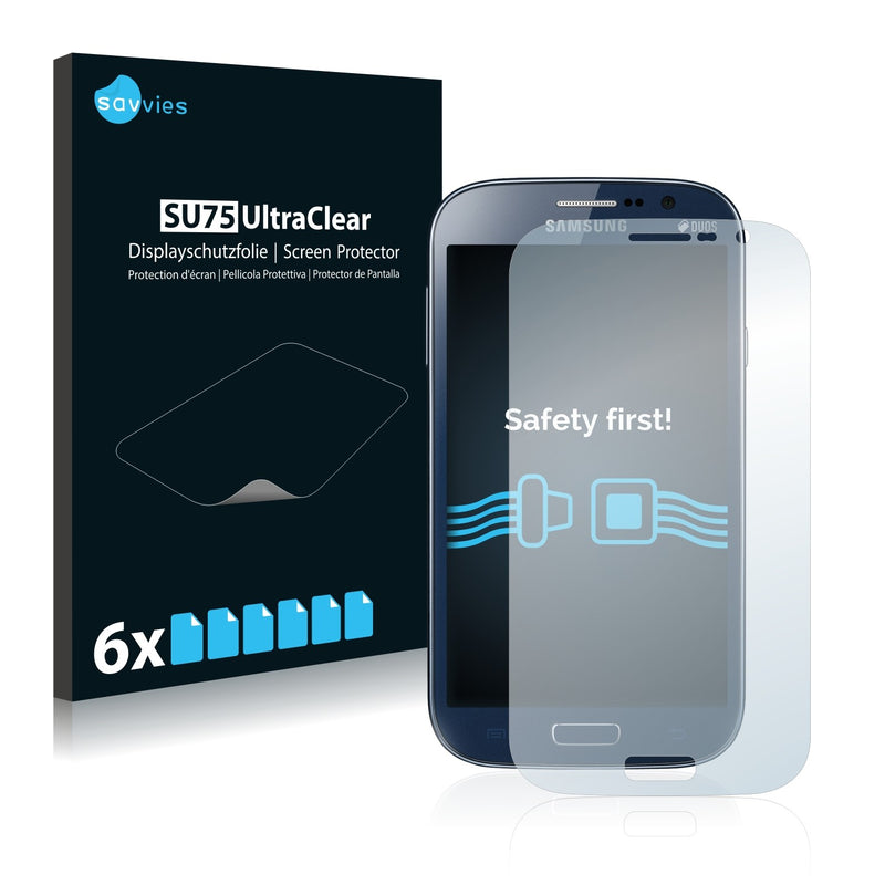 6x Savvies SU75 Screen Protector for Samsung Galaxy Grand Duos I9082