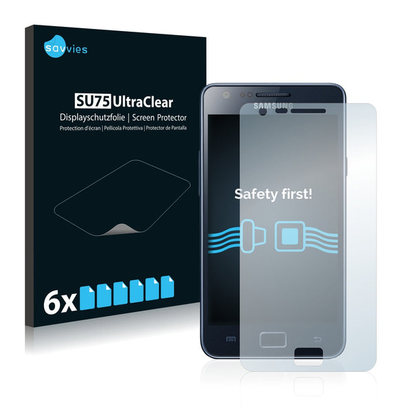 6x Savvies SU75 Screen Protector for Samsung Galaxy S2 Plus I9105