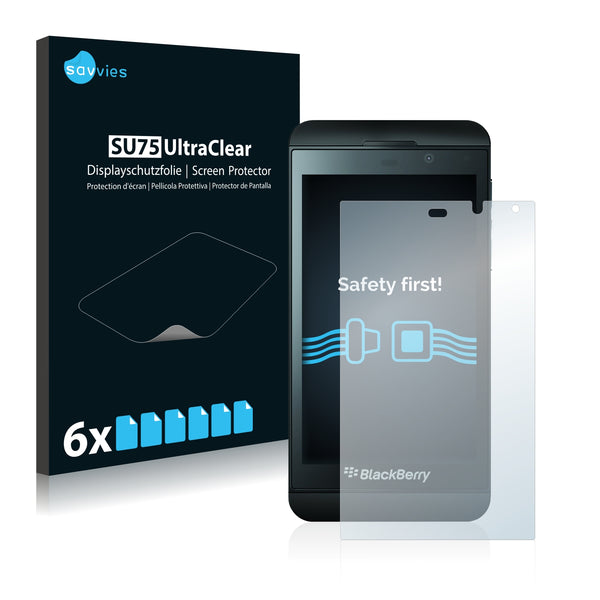 6x Savvies SU75 Screen Protector for BlackBerry Z10