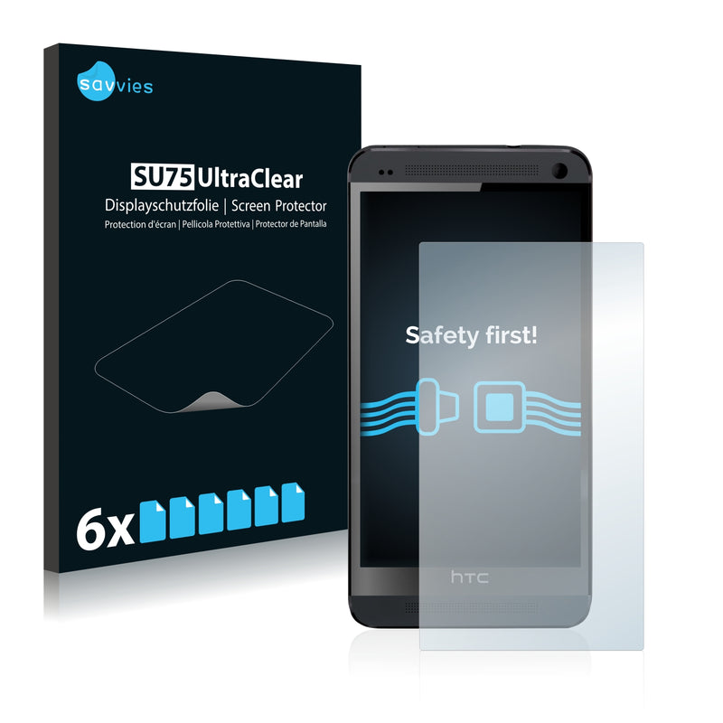 6x Savvies SU75 Screen Protector for HTC One M7