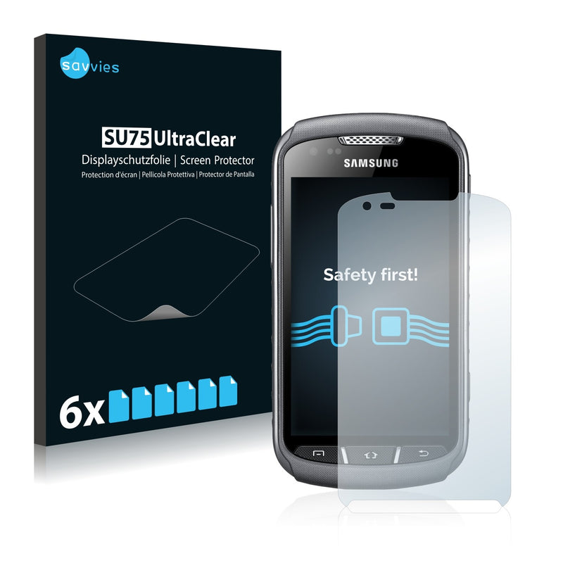 6x Savvies SU75 Screen Protector for Samsung Galaxy Xcover 2 S7710