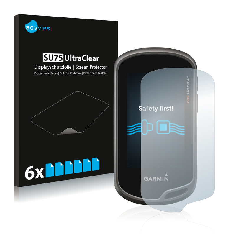 6x Savvies SU75 Screen Protector for Garmin Oregon 600