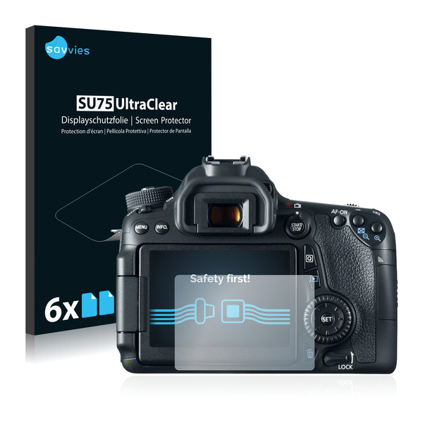6x Savvies SU75 Screen Protector for Canon EOS 70D