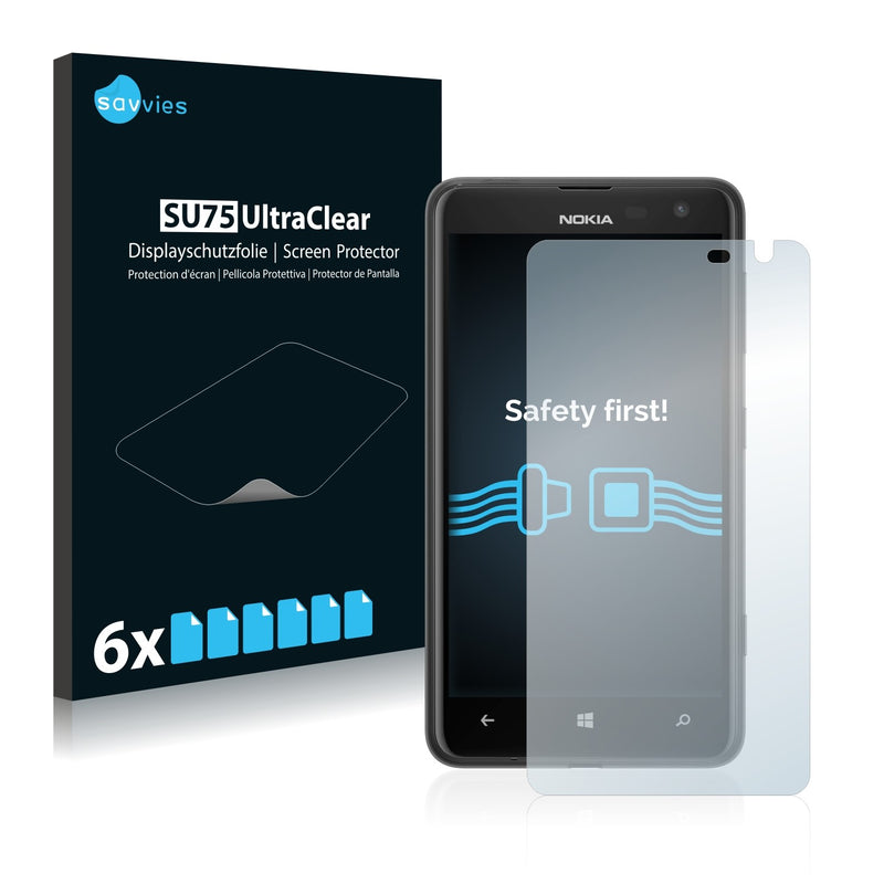 6x Savvies SU75 Screen Protector for Nokia Lumia 625