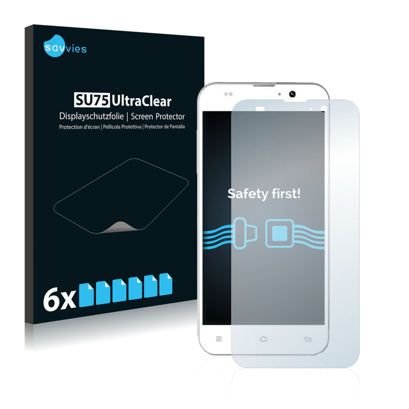 6x Savvies SU75 Screen Protector for Komu K5 Octa