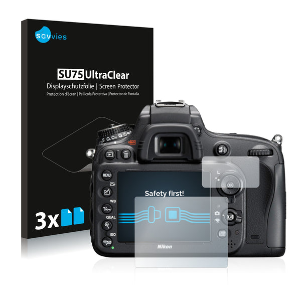 6x Savvies SU75 Screen Protector for Nikon D610