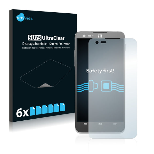 6x Savvies SU75 Screen Protector for ZTE Grand S Flex