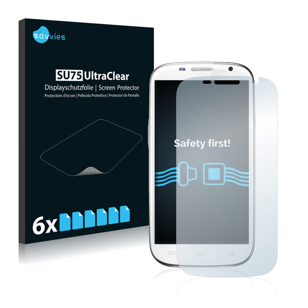 6x Savvies SU75 Screen Protector for Swees 5.0 MTK6577 (2013)