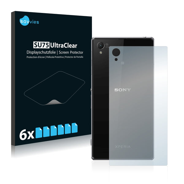 6x Savvies SU75 Screen Protector for Sony Xperia Z1 L39H (Back)