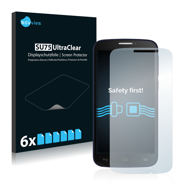 6x Savvies SU75 Screen Protector for Alcatel One Touch Pop C7 7041X