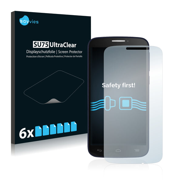 6x Savvies SU75 Screen Protector for Alcatel One Touch Pop C7 7041D