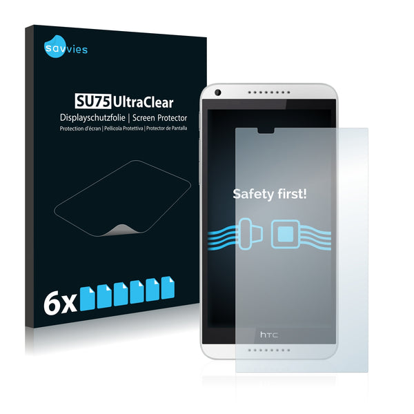 6x Savvies SU75 Screen Protector for HTC Desire 816