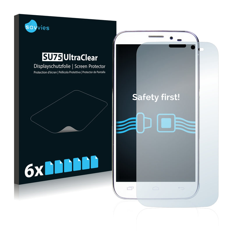 6x Savvies SU75 Screen Protector for Mediacom PhonePad Duo G530