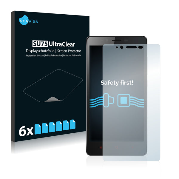 6x Savvies SU75 Screen Protector for Xiaomi Redmi Note 4G