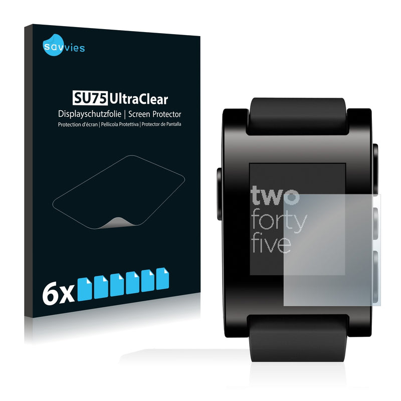 6x Savvies SU75 Screen Protector for Pebble Smartwatch