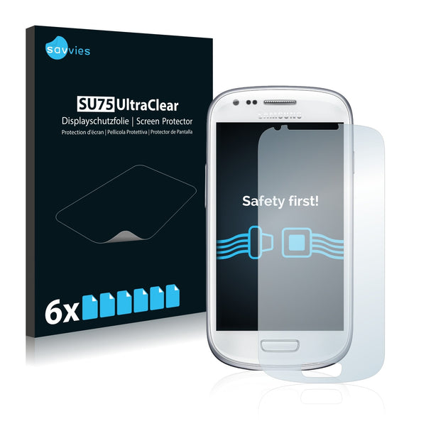 6x Savvies SU75 Screen Protector for Samsung Galaxy QS3 Mini Value Edition I8200