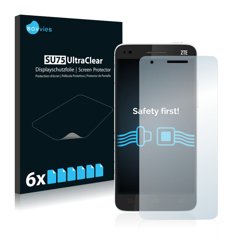 6x Savvies SU75 Screen Protector for ZTE Grand S Lite