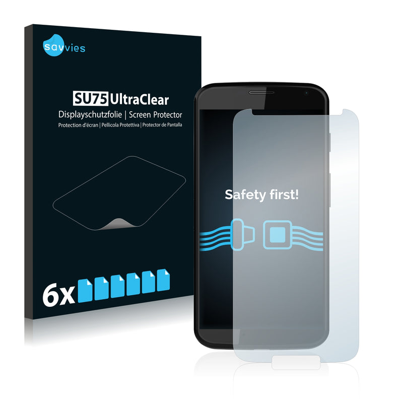 6x Savvies SU75 Screen Protector for Motorola Moto X 2014