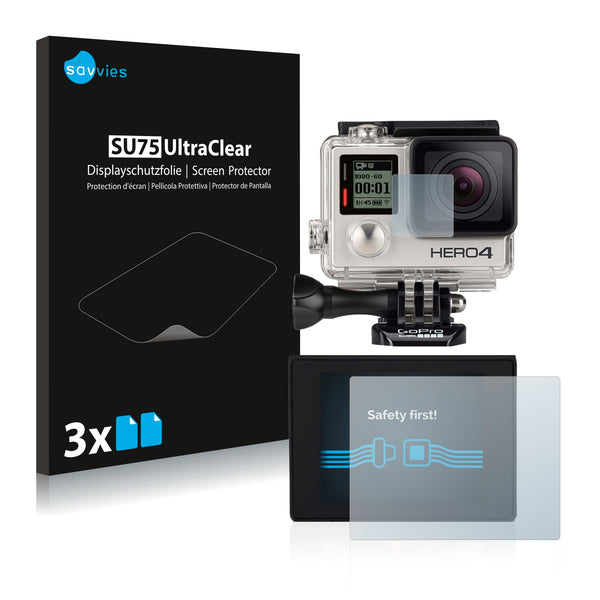 6x Savvies SU75 Screen Protector for GoPro Hero4 Silver